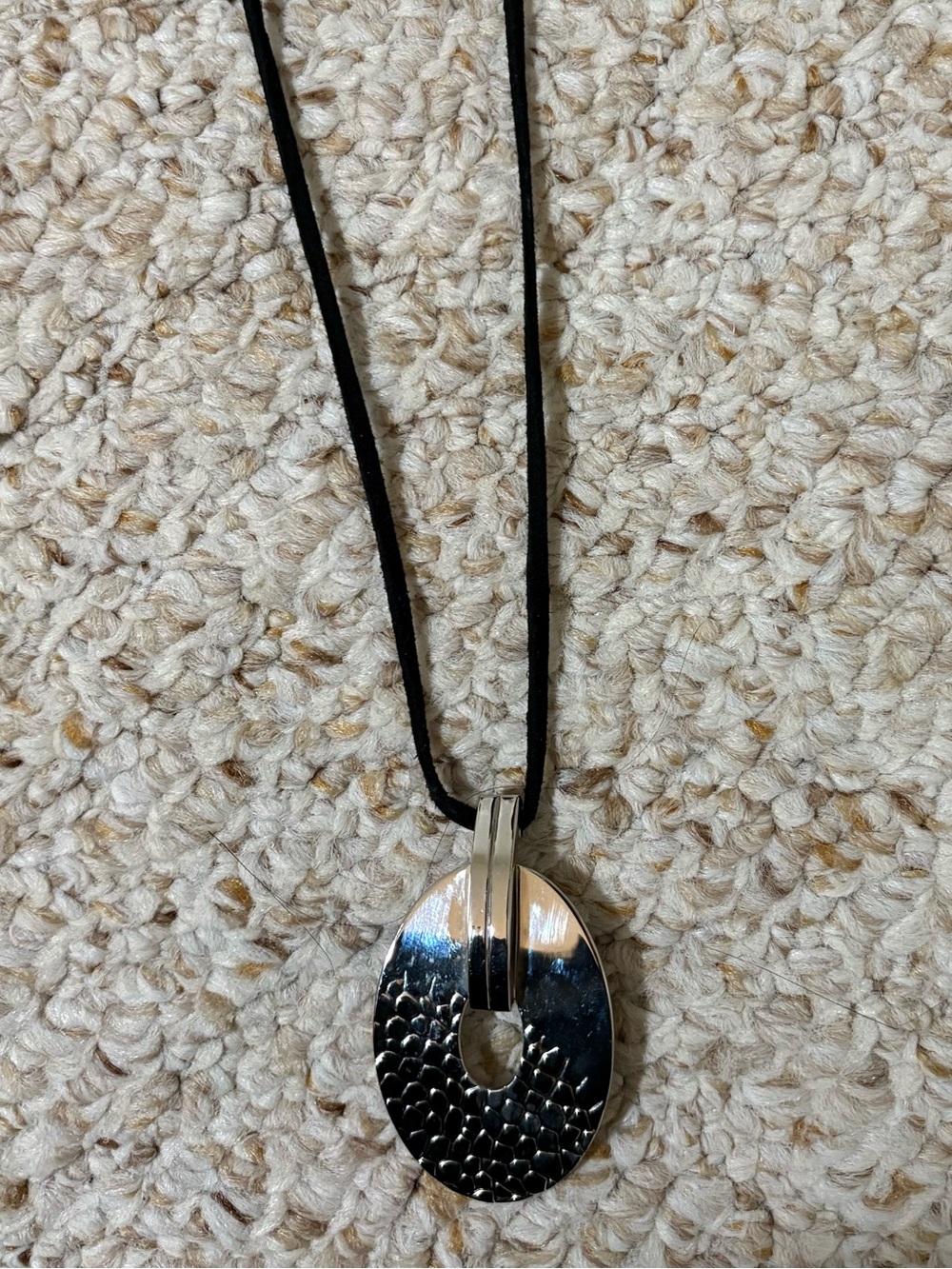 Lia Sophia Statement Pendant Necklace Lot of 2 Green Black Silver